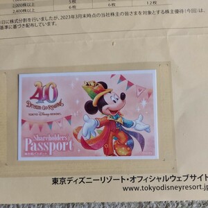 ディズニー　リゾート　チケット　株主優待券　パスポート