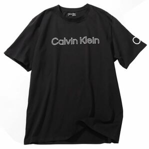 カルバンクライン Calvin Klein メンズ Tシャツ Mサイズ 半袖 丸首 フロントロゴ Black Beauty