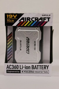 098 k1983 未開封 BURTLE バートル AIR CRAFT AC360 リチウムイオンバッテリー 空調服用バッテリー