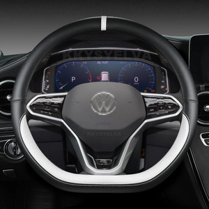 お得 D字型ステアリングホイールカバー VW シャラン パサート キャディ トゥーランティ グアン 2015-2021