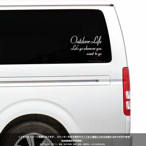 ［KAIMIRU ］HIACE カーステッカー 車 ステッカー ハイエース キャンプ van アウトドア 車の画像2