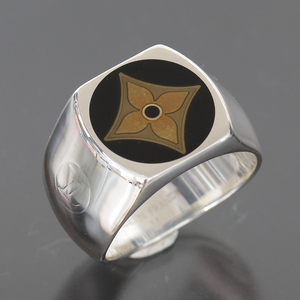  Louis Vuitton bar gf rule monogram ring 20 number SV925 men's * ring LOUIS VUITTON new goods finish settled 5523A