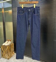 Loro Piana　ロロピアーナ メンズデニムパンツ　ジーンズ ロング丈 長ズボン W36　インディゴ系_画像1