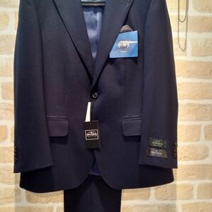 新品DORMEUIL★紳士スーツ紺系AB3