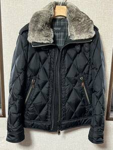 ■正規品■ BURBERRY BLACK LABEL シングルライダースダウンジャケット/M/ブラック