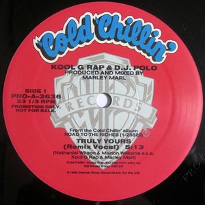 KOOL G RAP & D.J. POLO - TRULY YOURS (REMIX) 12インチ (US PROMO / 1989年 / COLD CHILLIN' - PRO-A-3636) (80'S RAP) (MARLEY MARL)