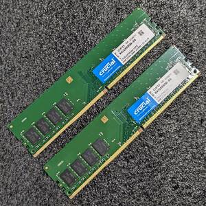 【中古】DDR4メモリ 16GB(8GB2枚組) CFD W4U2666CM-8G(≒Crucial CT8G4DFS8266) [DDR4-2666 PC4-21300]