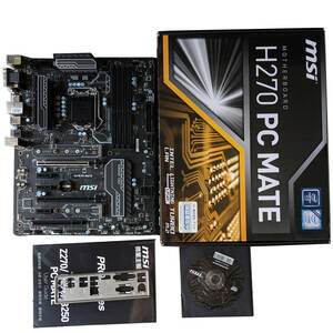 【中古】MSI H270 PC MATE + Win10Proデジタルライセンス [LGA1151]