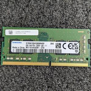 【中古】DDR4 SODIMM 8GB1枚 SAMSUNG M471A1K43DB1-CTD [DDR4-2666 PC4-21300]