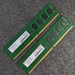 【中古】DDR4メモリ 16GB(8GB2枚組) ADATA AO2P24HC8T1-BTBS [DDR4-2400 PC4-19200]