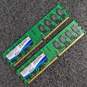 【中古】DDR2メモリ 4GB(2GB2枚組) ADATA AD2800002GOU [DDR2-800 PC2-6400]