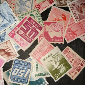 戦後の古い記念、国立公園、年賀、普通切手など1946年から1956年ぐらいまで100枚以上の画像3