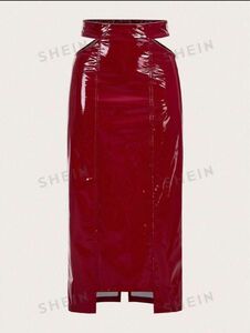 SHEIN シーイン SHEINNeu カットアウトウエスト レザー スカート