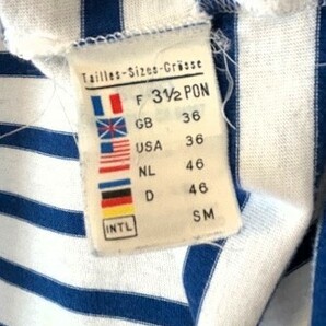 セントジェームス ボーダーシャツ SMサイズ ブルー/ホワイト 美品の画像5