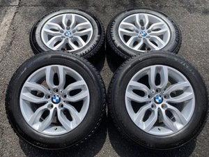 溝あり スタッドレスセット BMW X3(F25)純正 Yスポーク305 7.5J‐17インチ ET32 PCD120 225/60R17 X4(F26) ミシュラン X-ICW SNOW