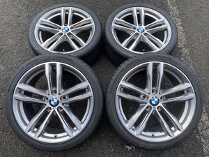 新品タイヤ 希少 BMW 3シリーズ 後期Mスポーツオプション純正 ダブルスポーク704M 8/8.5J-19インチ ET36/47 4シリーズ F32,F33,F30,F31