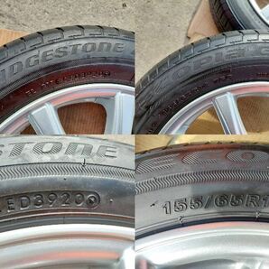 軽自動車 SPORT RUOTA 4.5J-14インチ ET45 100-4H ブリヂストン エコピアEP150 155/65R14 2020年 タント ムーブ ワゴンR スペーシア N-BOXの画像8