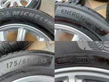 日産 オプション純正 5.5J-15インチ ET40 100-4H ミシュラン エナジーセイバー4 175/65R15 2019年製 キューブ ノート ティーダ_画像8