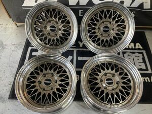 ◆状態良好!! エセックス NEO CLASSIC MESH 18×9J+28 139.7/6H ホイール4本SET!! ブロンズ ハイエース/NV350他 車高短/オーバーフェンダ等