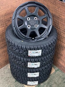 ◆夏用Set◆wedsスタットベルク◆ YHジオランダーX-AT G016 155/65R14 4.5J ET45 100-4H マットブラック ウェイク ピクシス スペーシア