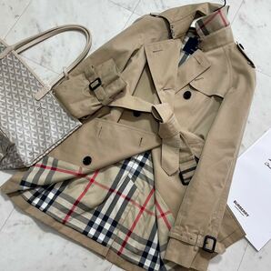 美品 バーバリー BURBERRY バーバリーロンドン トレンチコート スプリングコート ノバチェック ハニーベージュ 通勤 ビジネス 38の画像1