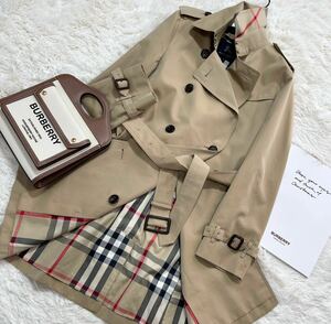 大きいサイズ 美品 バーバリー BURBERRY バーバリーロンドン トレンチコート スプリングコート ウールライナー ハニーベージュ 通勤 40