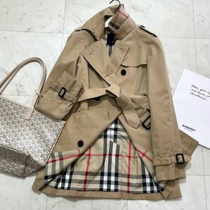 美品 バーバリー BURBERRY バーバリーロンドン トレンチコート スプリングコート ノバチェック ハニーベージュ 通勤 ビジネス 38の画像2