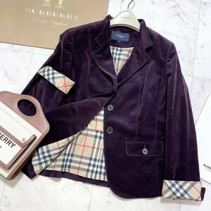  large size super-beauty goods Burberry BURBERRY Burberry London jacket tailored jacket noba check feather weave travel line comfort 44 13 number 