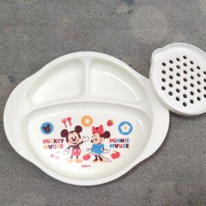 ランチプレート 食器 離乳食　ディズニー　ミッキー　ミニーちゃん　pigeon　食洗機 電子レンジ　ベビー