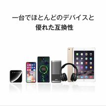 モバイルバッテリー　20000mAh 大容量　軽量　小型　iPhone ブラック_画像7