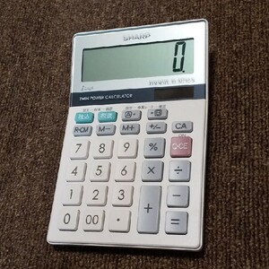  unused goods sharp business practice calculator Nice size type EL-M710-S operation verification after battery built-in 