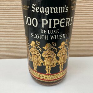 【S37】Seagram's 100 PIPERS DE LUXE 760ml 43％ スコッチ ウイスキー 未開栓 古酒 洋酒の画像3