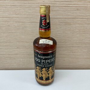 【S37】Seagram's 100 PIPERS DE LUXE 760ml 43％ スコッチ ウイスキー 未開栓 古酒 洋酒の画像1