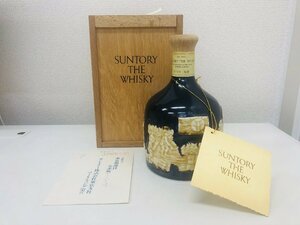 【M95】広島県配送限定 SUNTORY THE WHISKY 有田焼ボトル 木箱付き サントリー ザ ウイスキー 760ml 43% 未開栓 古酒