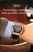 Onola メンズ 高品質 腕時計 クオーツ カジュアル スポーツ ファッション ウォッチ クロノグラフ 防水 時計 シルバー × ブラック_画像2