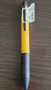 未使用品PURE MALTピュアモルトoak wood ジェットストリーム油性ボールペン 0.5mmインク色黒赤青緑MSXE5-2005-05 uni軸色ブライトイエロー