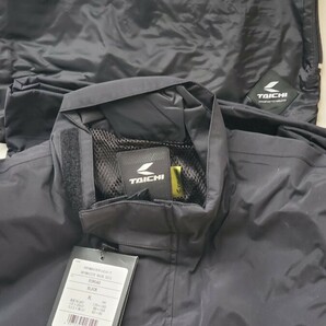 未使用品 RS TAICHI アールエス タイチ DRY MASTERドライ マスターレインスーツ RSR048 XL 黒色レインウェア合羽 上下セットツーリング雨衣の画像2