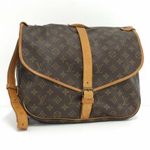 ●ルイヴィトン LOUIS VUITTON ソミュール35 ショルダーバッグ M42254 モノグラム レザー ブラウン [Jコレ]D12 yu142_画像1