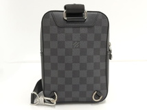 【中古】LOUIS VUITTON アマゾン スリングバッグ ボディバッグ ダミエ グラフィット 3D N50012_画像2