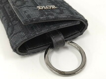 【中古】Christian Dior キーケース 6連 オブリーク キャンバス ブラック_画像5