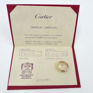 【中古】Cartier トリニティ リング 750YG WG PG K18YG WG PG スリーカラーゴールド 表記サイズ53 約7.9gの画像10