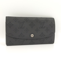 【中古】LOUIS VUITTON ポルトフォイユ イリス 二つ折り長財布 マヒナ ノワール M60143_画像1