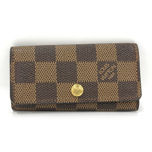 【中古】LOUIS VUITTON ミュルティクレ 4 4連 キーケース ダミエ エベヌ N62631