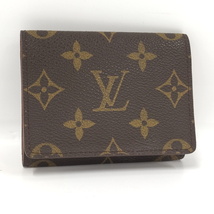 【中古】LOUIS VUITTON アンヴェロップ カルトドゥ ヴィジット カードケース モノグラム ブラウン M62920_画像1