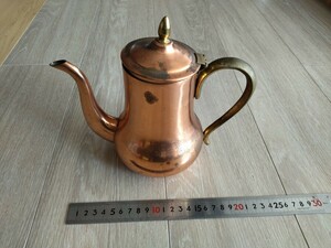 медный карниз pot кофейник чайник ... медь kopa- Showa Retro pop Vintage античный кемпинг спальное место в транспортном средстве teapot 