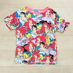 東京ディズニーリゾート リトルマーメイド　アリエル 総柄 半袖Tシャツ　S