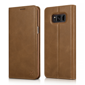 GALAXY S8プラス AU SCV35/DOCOMO SC-03J 兼用 XOOMZ XS991001 本革 Wallet Folio ケース　ブラウン