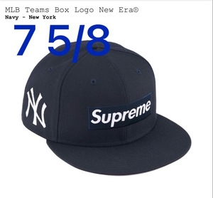 Supreme MLB Teams Box Logo New Era &#34;Navy&#34; シュプリーム MLB チームズ ボックス ロゴ (ボックスロゴ) ニューエラ &#34;ネイビー&