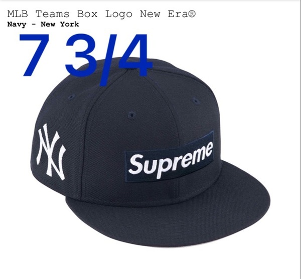 Supreme MLB Teams Box Logo New Era &#34;Navy&#34; シュプリーム MLB チームズ ボックス ロゴ (ボックスロゴ) ニューエラ &#34;ネイビー