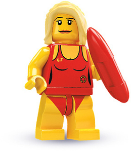 LEGO Life Guard　レゴブロックミニフィギュアシリーズミニフィグライフガード廃盤品